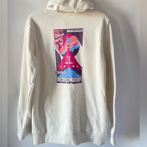 The North Face Cream Hoodie Brittany Charboneau Graphic Girls 18 Teen NWT
